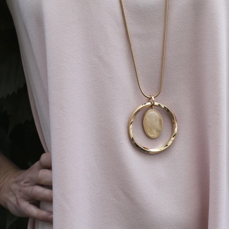 Колье Fiore Luna CRYSTAL-PEACH OPAL LN5137 BR/G