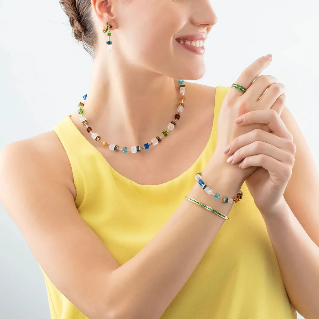 Браслет Coeur de Lion Dark Green-Gold 17 см 0127/33-0549