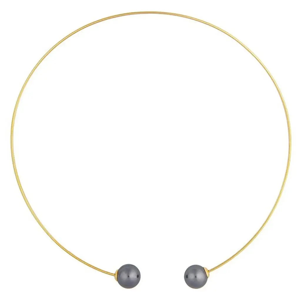 Колье Possebon graphite pearl B0500.3 BW/G