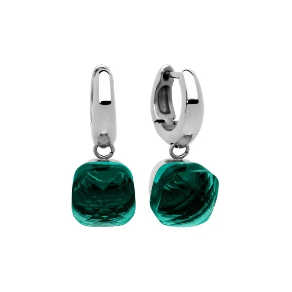 Серьги Qudo Firenze emerald 300093 G/S