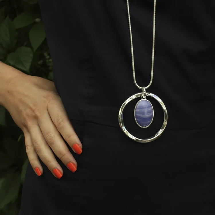 Колье Fiore Luna SAPPHIRINE AGATE LN5141 BL/S