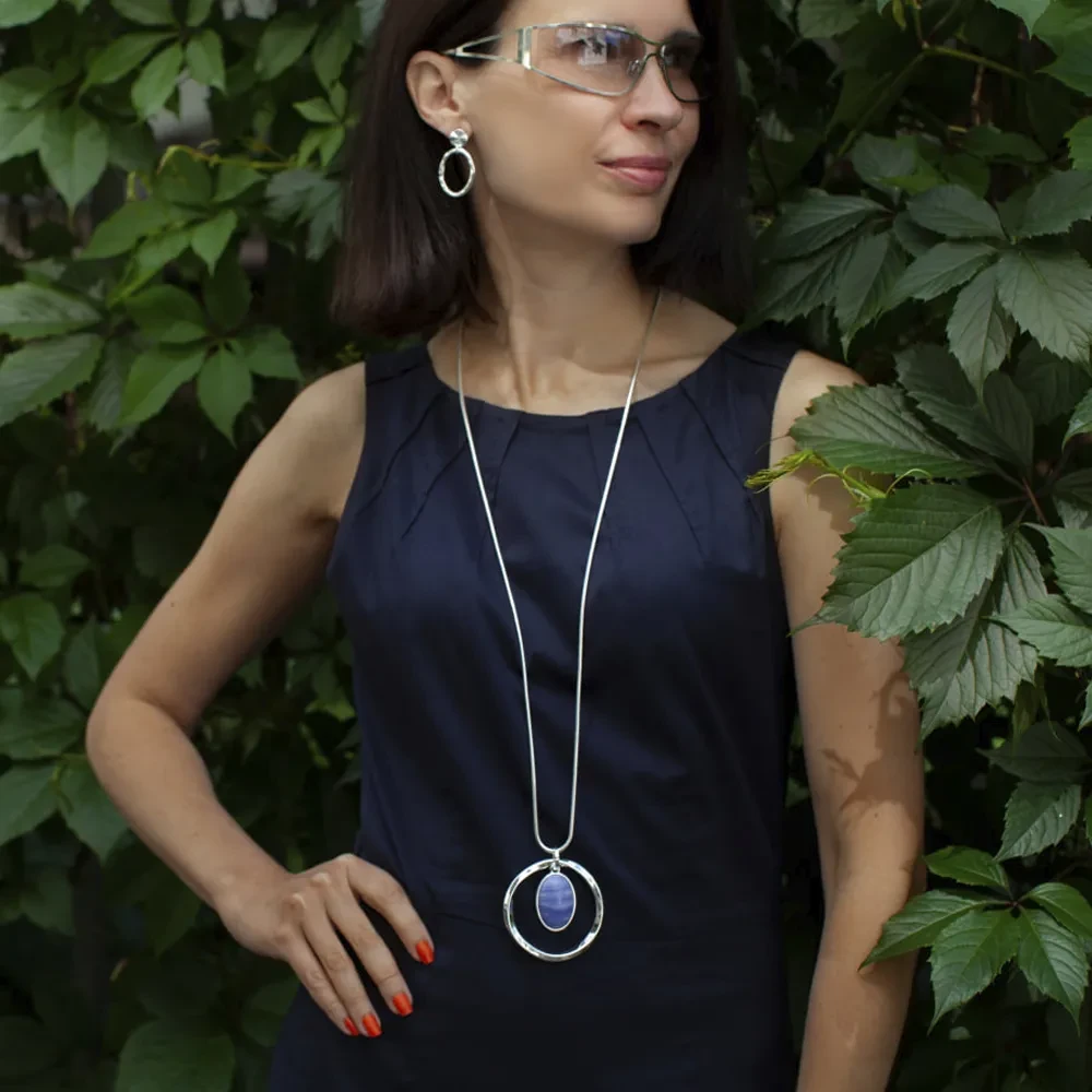 Колье Fiore Luna SAPPHIRINE AGATE LN5141 BL/S