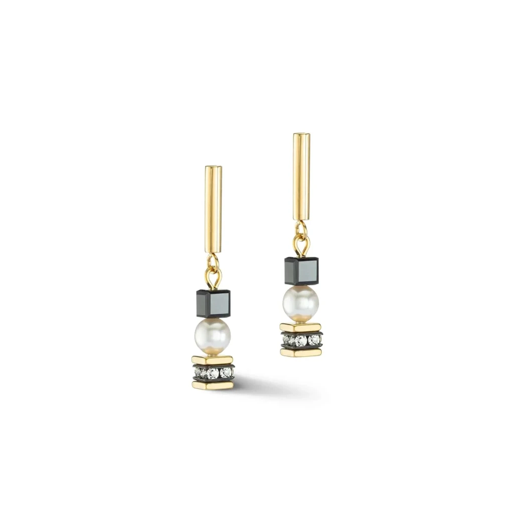 Серьги Coeur de Lion Black-Gold 4085/21-1316
