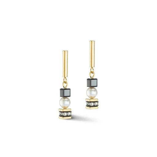 Серьги Coeur de Lion Black-Gold 4085/21-1316
