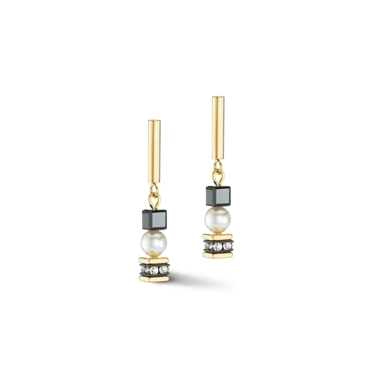 Серьги Coeur de Lion Black-Gold 4085/21-1316