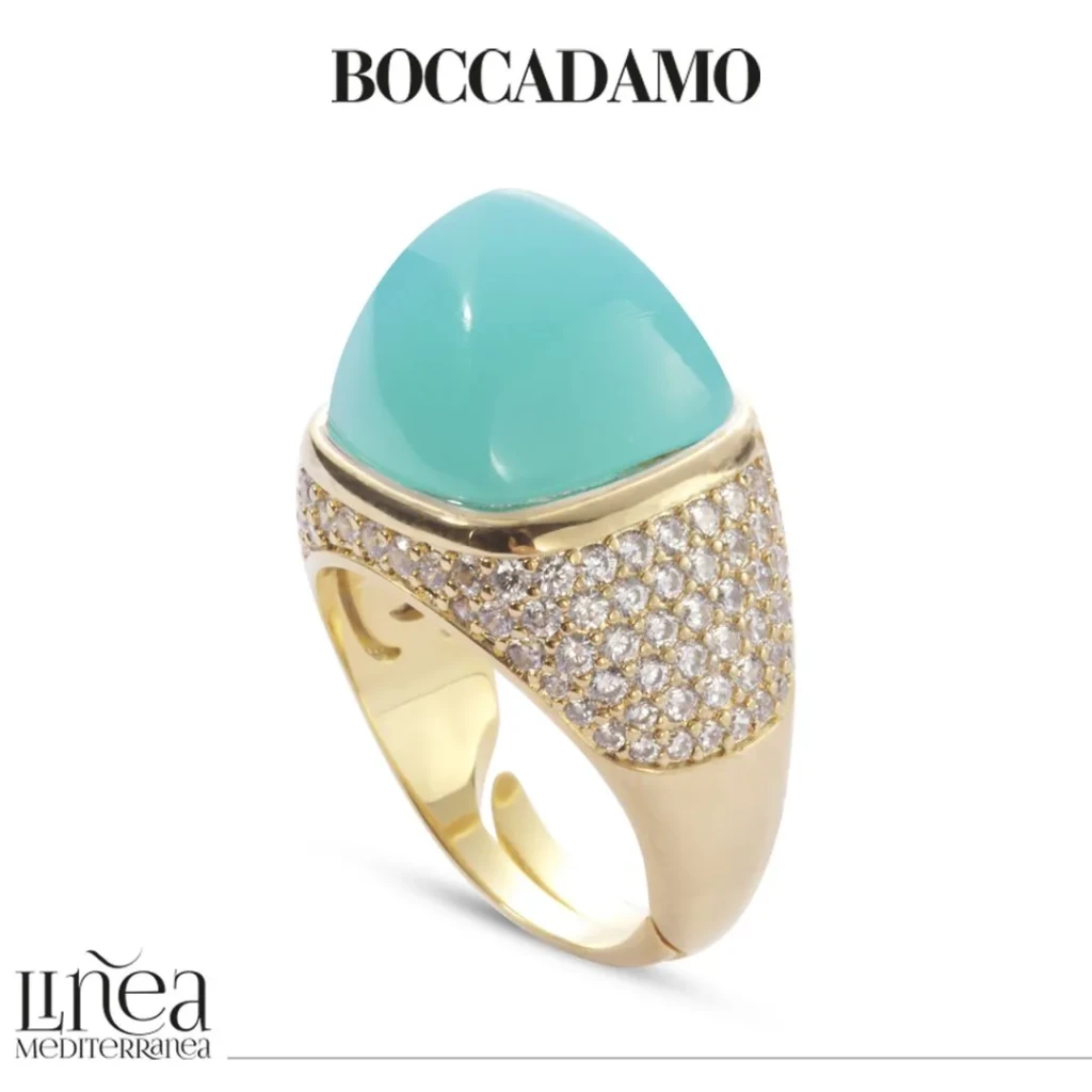Кольцо Boccadamo Caleida KAN002DZ  BL/G