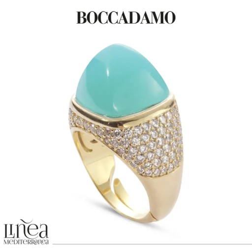Кольцо Boccadamo Caleida KAN002DZ  BL/G