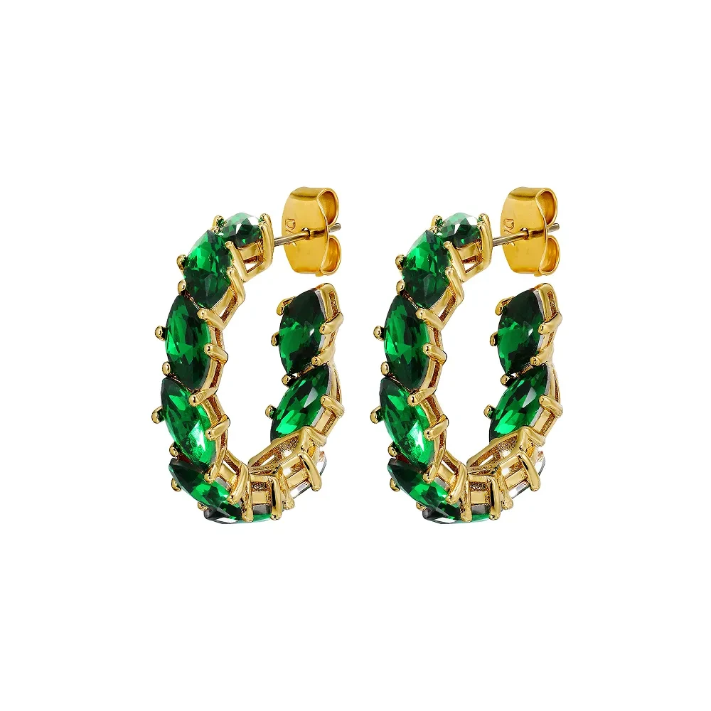 Серьги Dyrberg Kern TAMARIN SG EMERALD GREEN 470017
