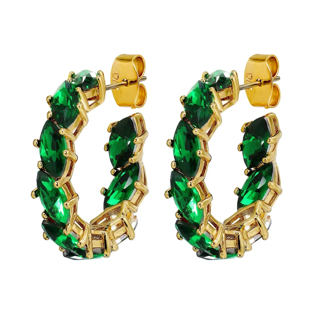 Серьги Dyrberg Kern TAMARIN SG EMERALD GREEN 470017