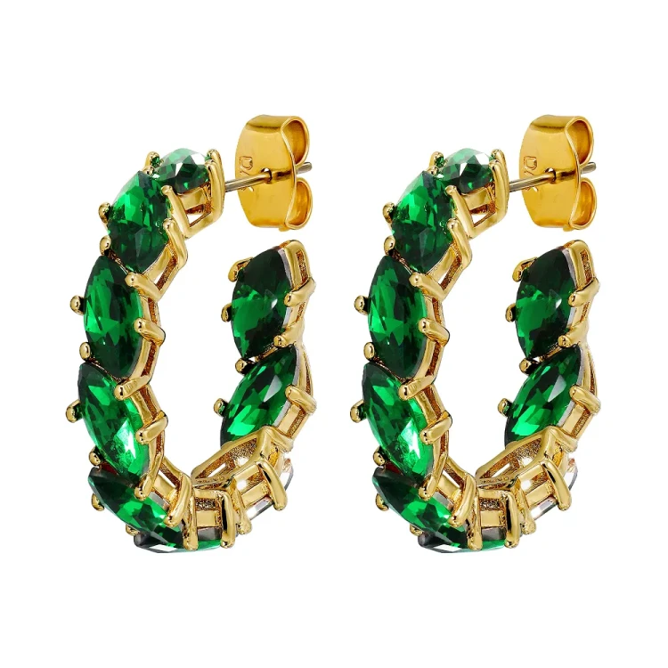 Серьги Dyrberg Kern TAMARIN SG EMERALD GREEN 470017