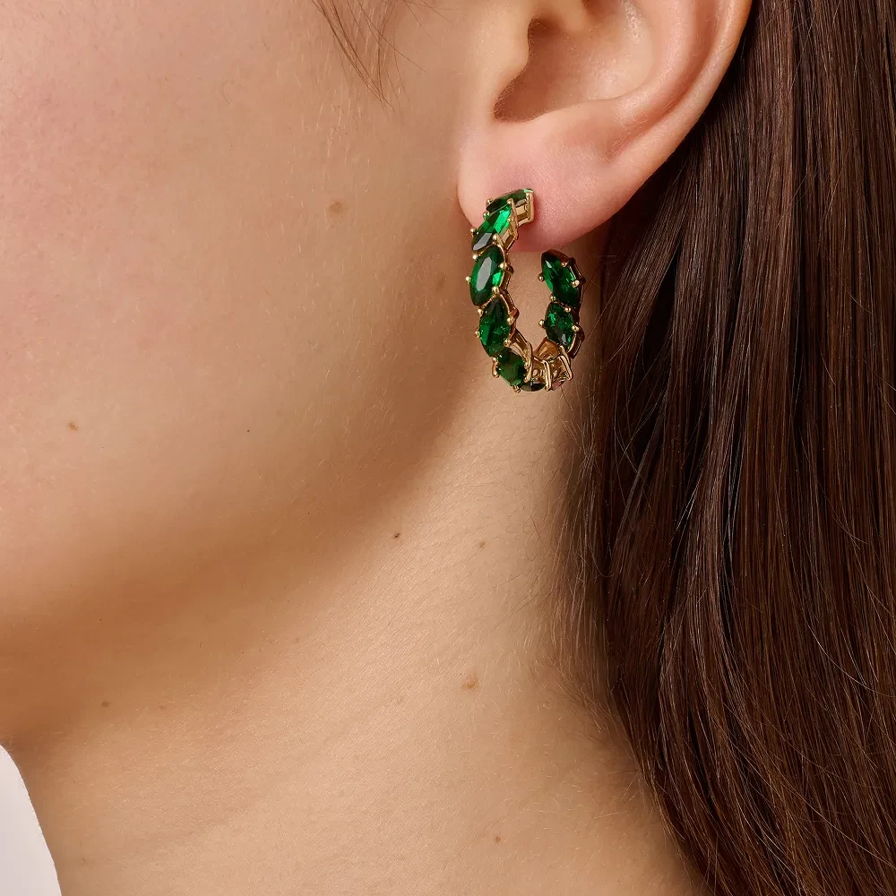 Серьги Dyrberg Kern TAMARIN SG EMERALD GREEN 470017