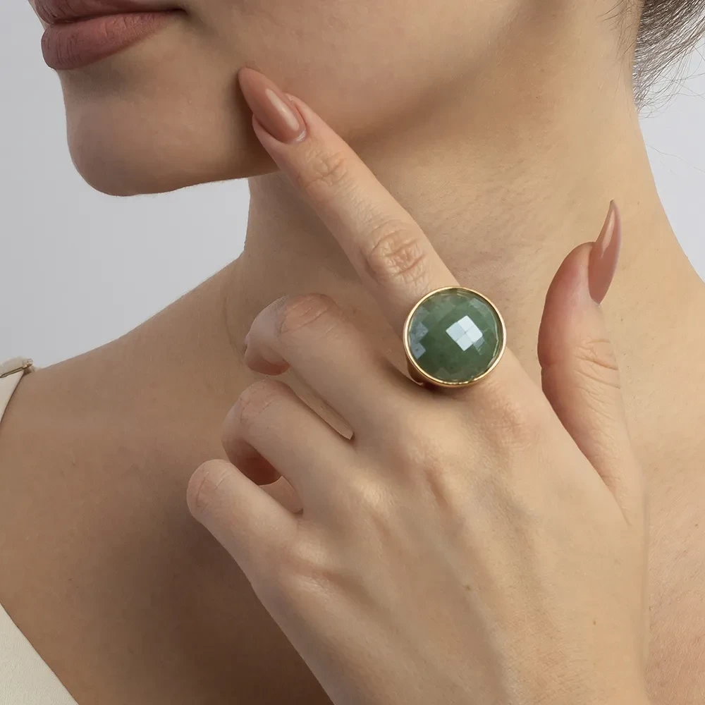 Кольцо Possebon pearl green quartz 19 мм K1155.16/19.0 G/G