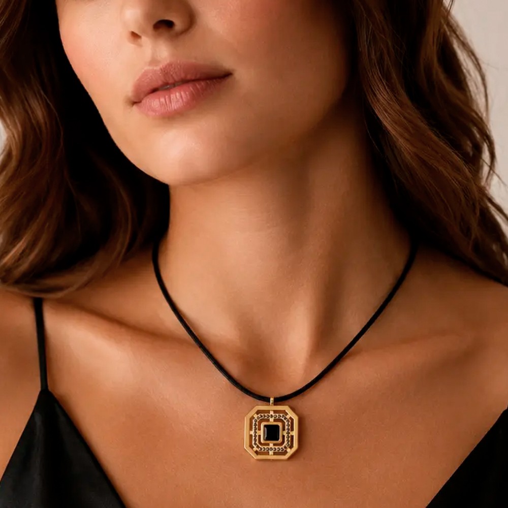 Колье Coeur de Lion Black-Gold 2065/10-1316