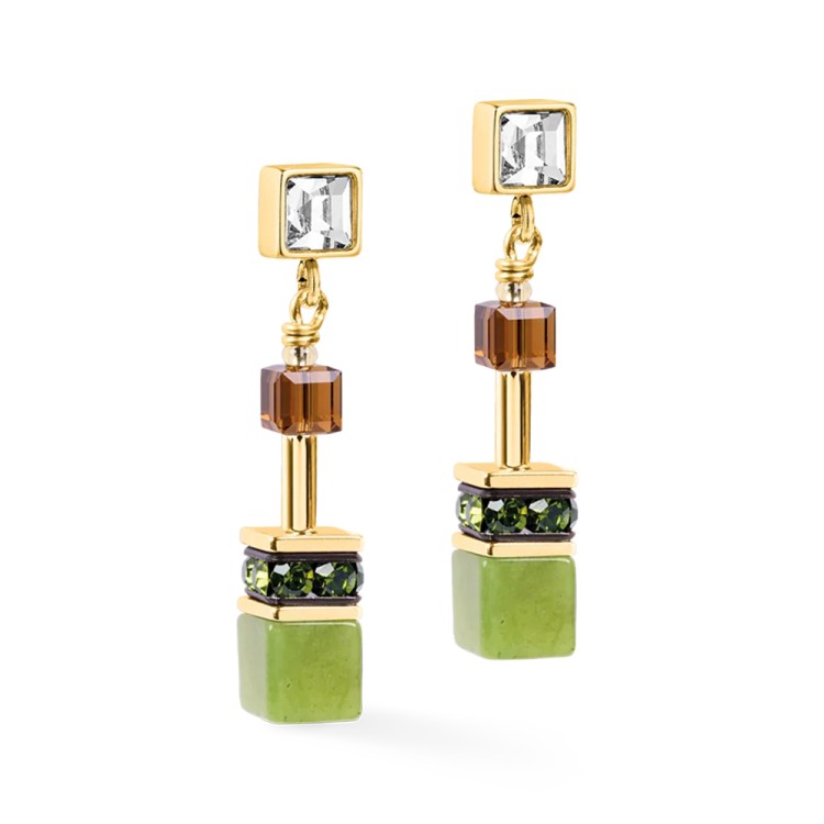Серьги Coeur de Lion Brown-Olive 3025/21-1109