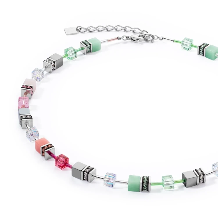 Колье Coeur de Lion Green-Pink 4023/10-0504