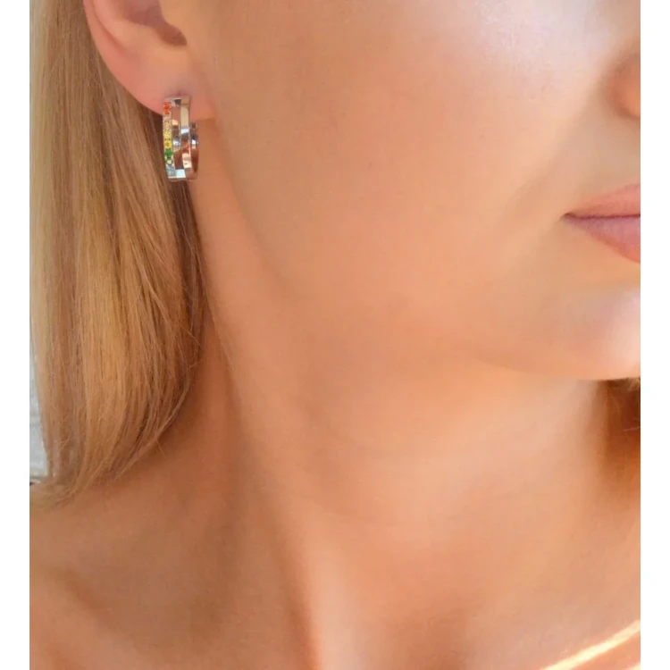 Серьги Coeur de Lion Multicolour Silver 0136/21-1517