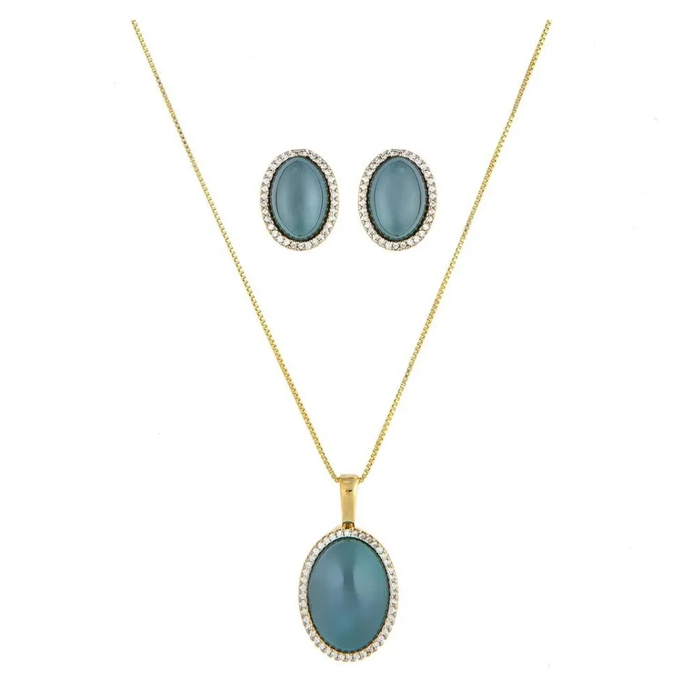 Комплект Possebon pearl green agate S3527.17 G/G