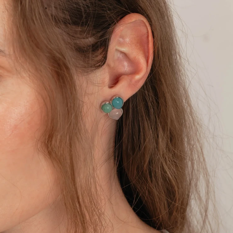 Серьги Possebon Azul, Q.Roze, Q.Verde A0292.20.7.17 S