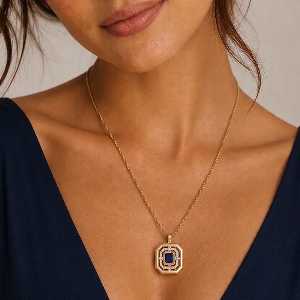 Колье Coeur de Lion Blue-Gold 2066/10-0716