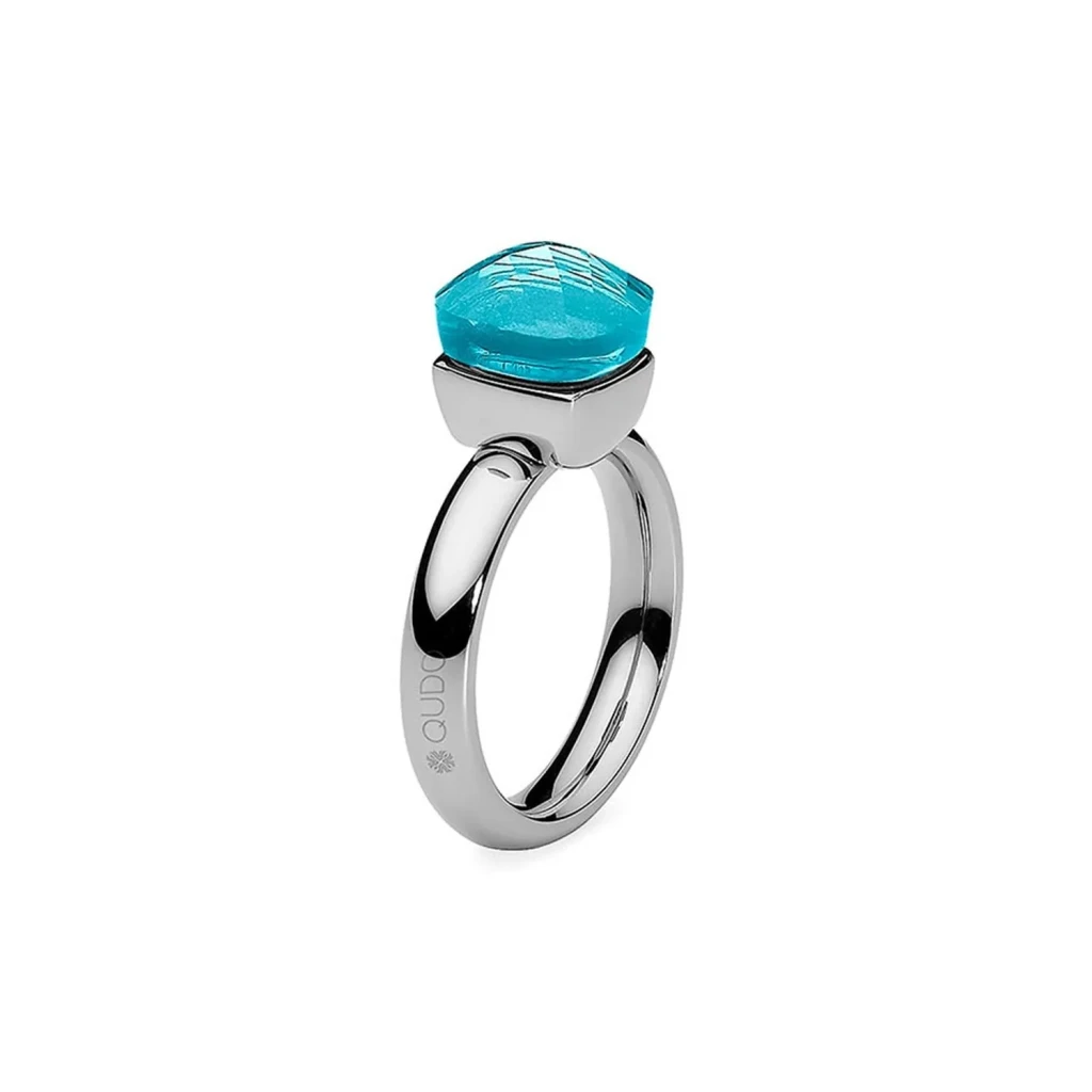 Кольцо Qudo Firenze aqua 16.5 мм 610072 BL/S