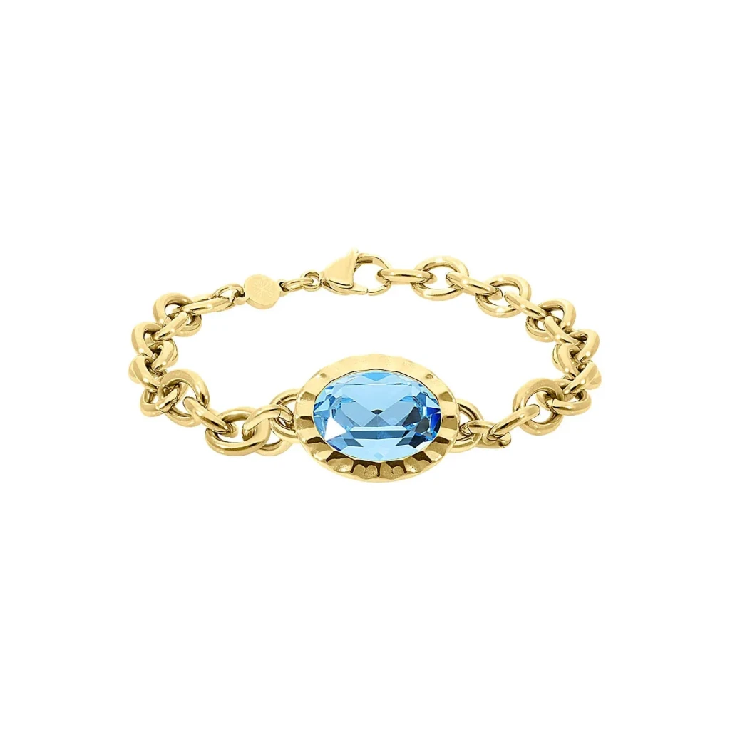 Браслет Qudo TIVOLA UNICA big (G/P) Aquamarine 189528