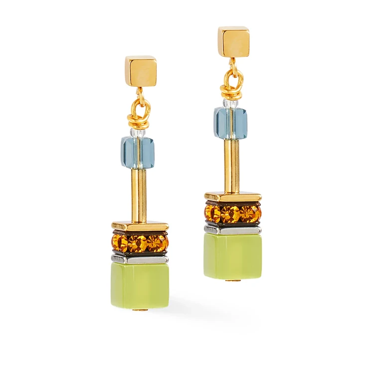 Серьги Coeur de Lion Olive-Green 2838/21-0905