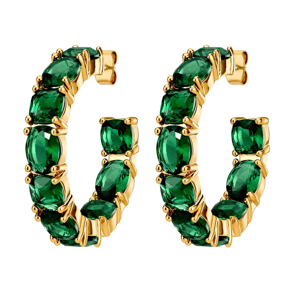 Серьги Dyrberg Kern HEIDI SG EMERALD GREEN 360023
