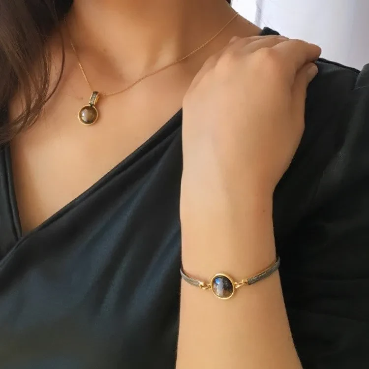 Браслет Possebon Pearl Tiger Eye C3363.15 BR/G