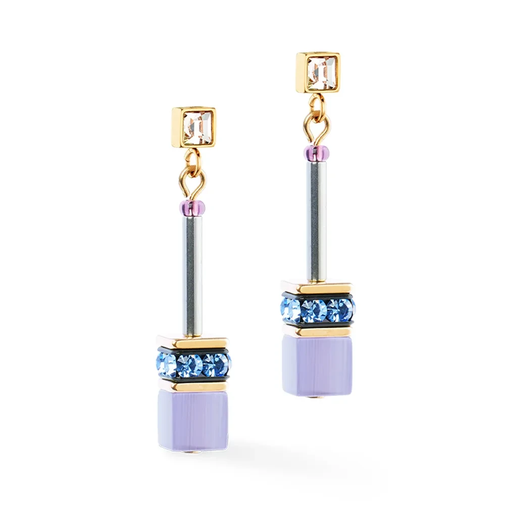 Серьги Coeur de Lion Purple-Blue 3030/21-0807
