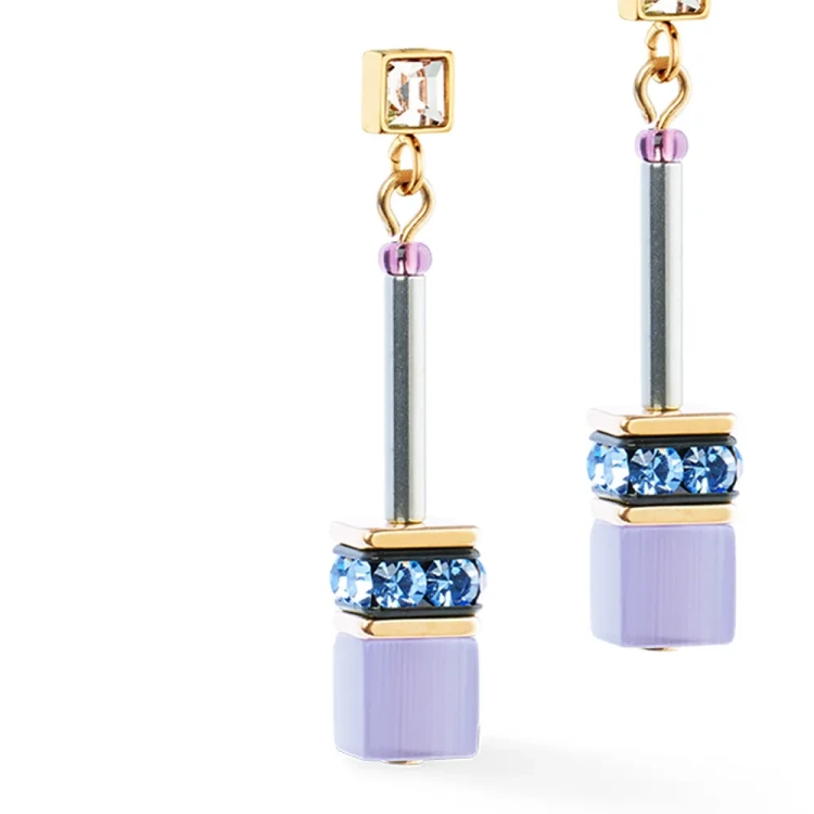 Серьги Coeur de Lion Purple-Blue 3030/21-0807