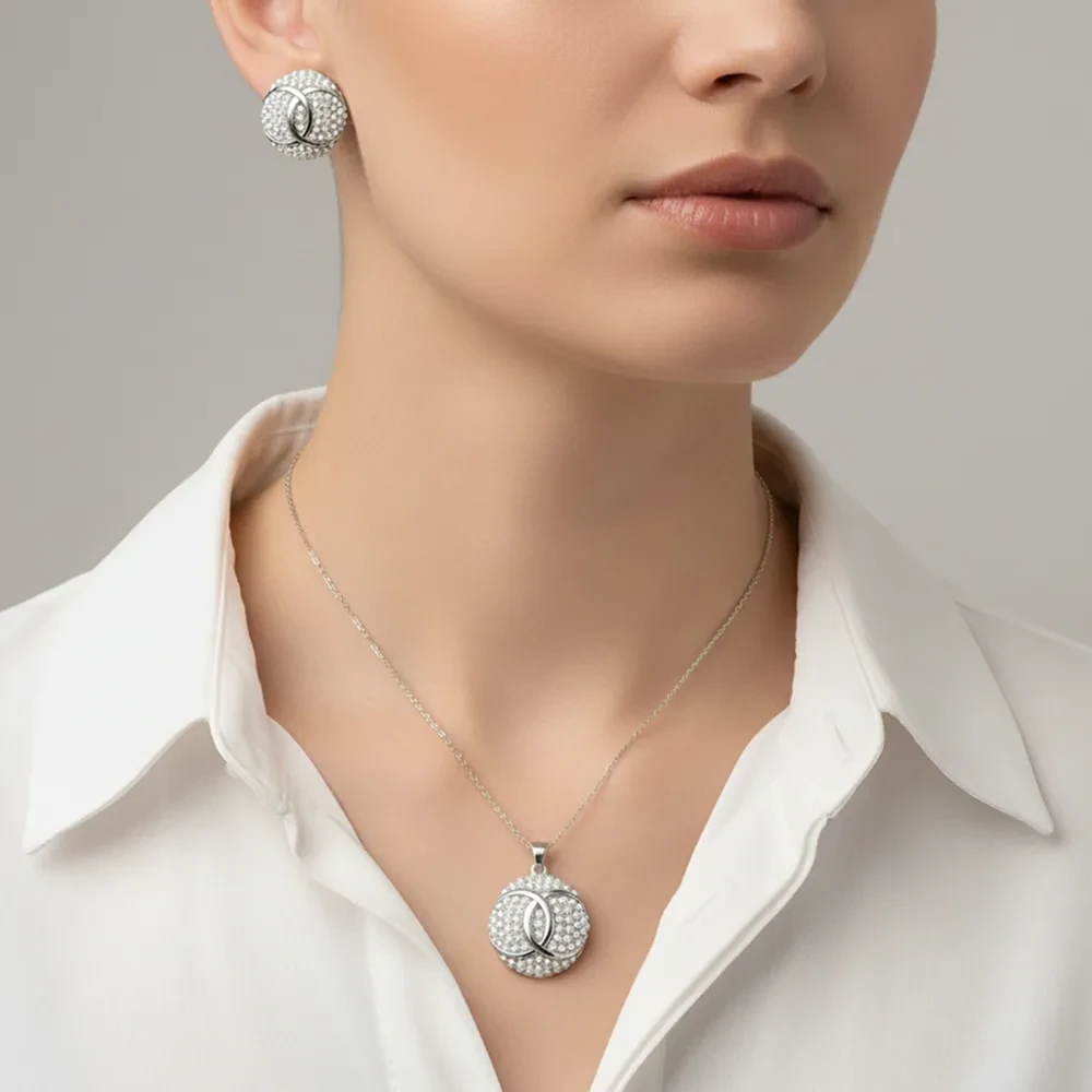 Комплект Fiore Luna колье+серьги SG208408E-002 S