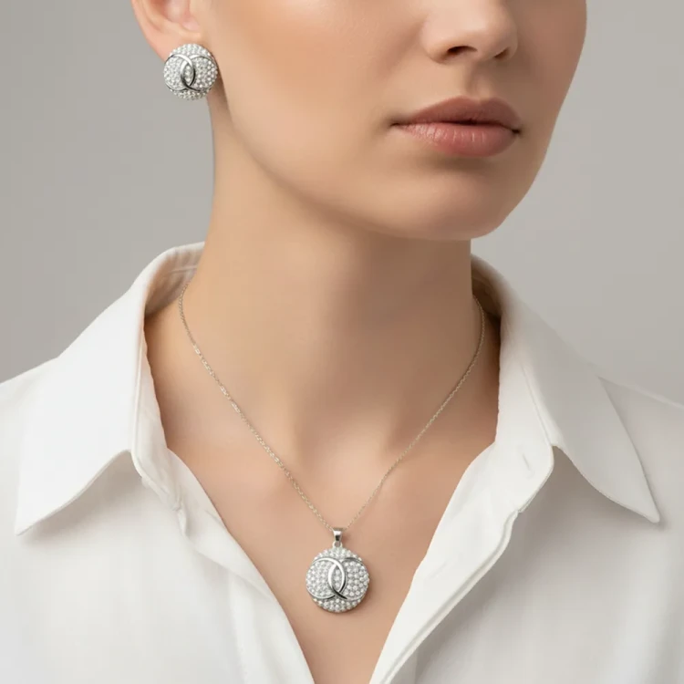 Комплект Fiore Luna колье+серьги SG208408E-002 S
