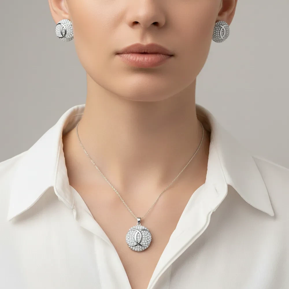 Комплект Fiore Luna колье+серьги SG208408E-002 S