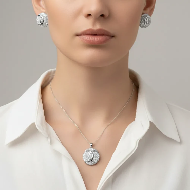 Комплект Fiore Luna колье+серьги SG208408E-002 S