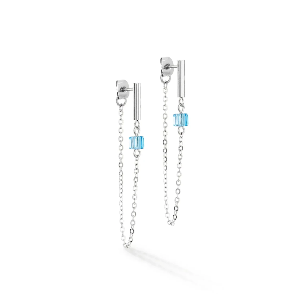 Серьги Coeur de Lion Blue-Silver 5076/21-0717