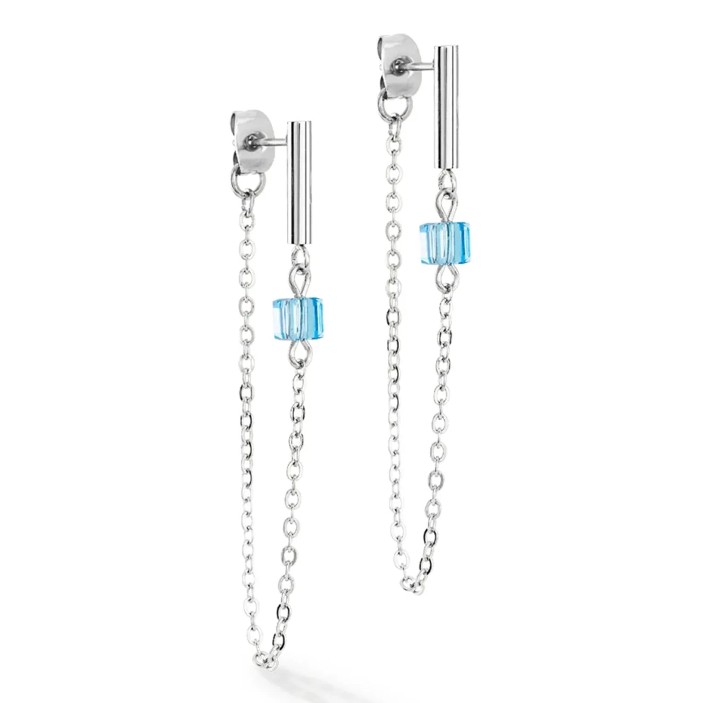 Серьги Coeur de Lion Blue-Silver 5076/21-0717
