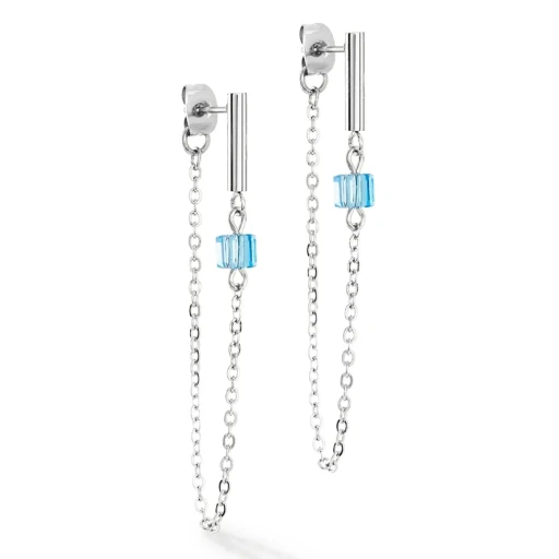 Серьги Coeur de Lion Blue-Silver 5076/21-0717