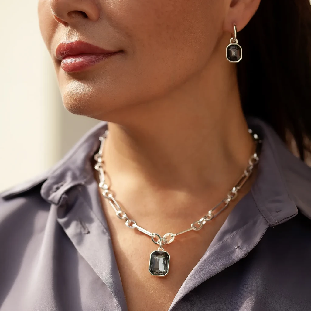 Колье Fiore Luna Silver Night LN6092 S