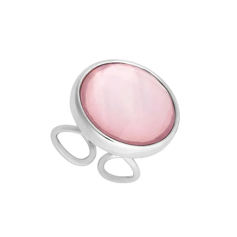 Кольцо Possebon quartz rose безразмерное K9948.9 R/S