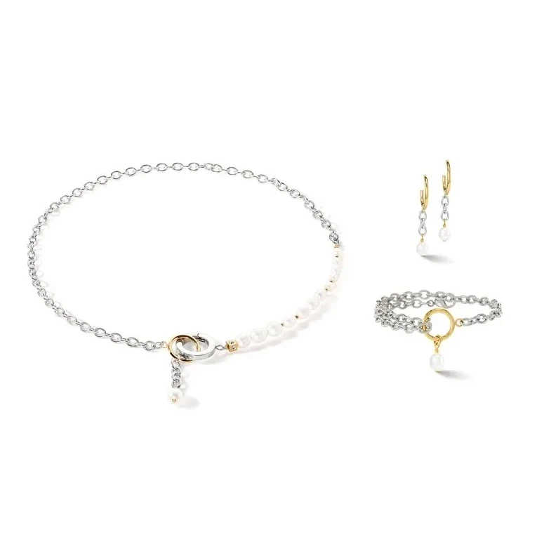Колье Coeur de Lion Freshwater Pearls with O-ring bicolor 1104/10-1426