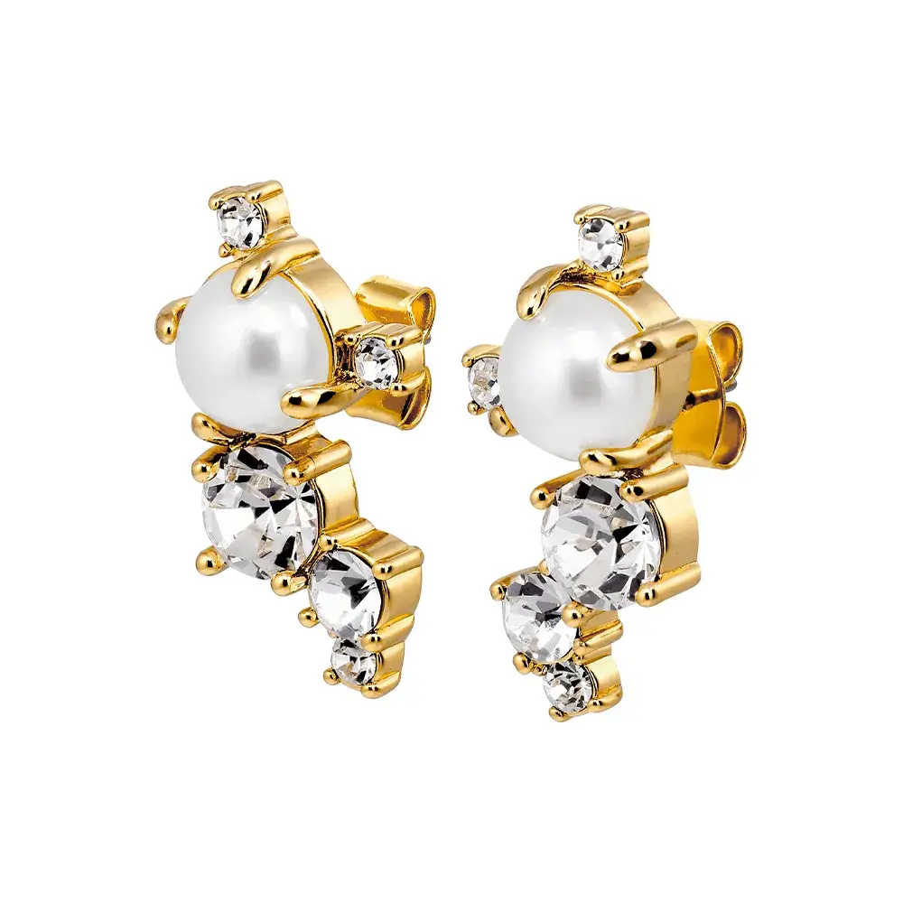 Серьги Dyrberg Kern CURRA SG CRYSTAL / WHITE PEARL 480085