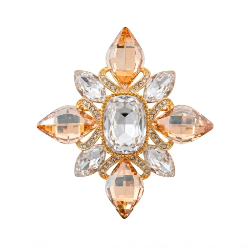 Брошь Icon crystal champagne BR14908 BR/G Fiore Luna