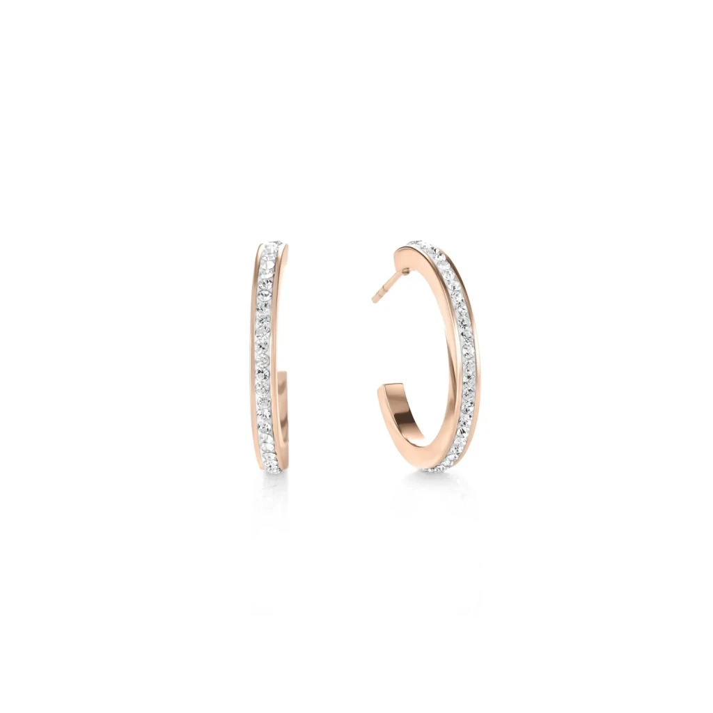 Серьги Coeur de Lion Crystal-Rosegold 0139/21-1822
