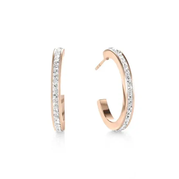 Серьги Coeur de Lion Crystal-Rosegold 0139/21-1822