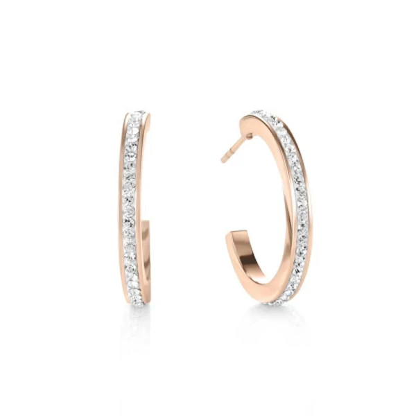 Серьги Coeur de Lion Crystal-Rosegold 0139/21-1822