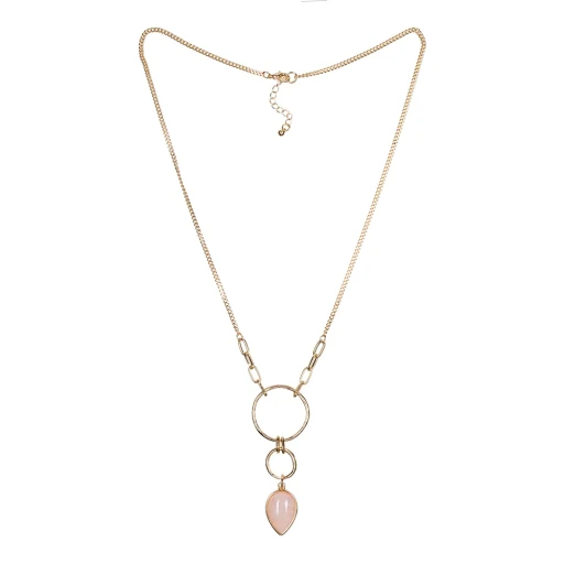 Колье Fiore Luna ROSE QUARTZ LN3171-4 R/G