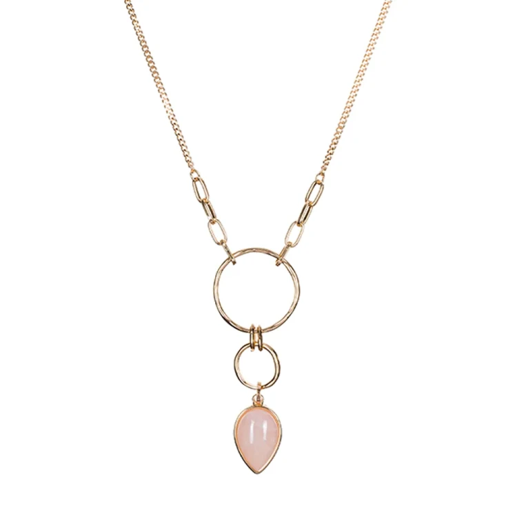 Колье Fiore Luna ROSE QUARTZ LN3171-4 R/G