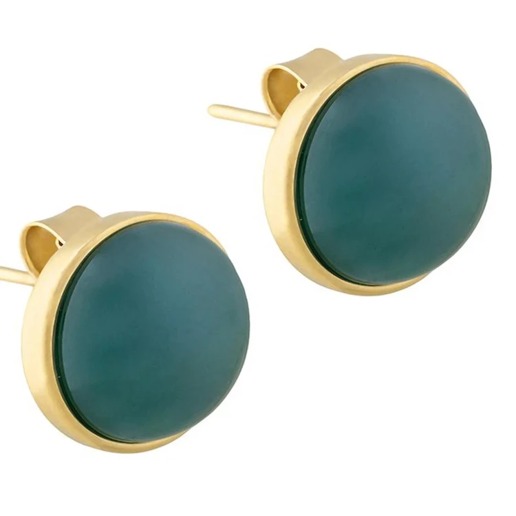 Серьги Possebon pearl green agate A1992.17 G/G