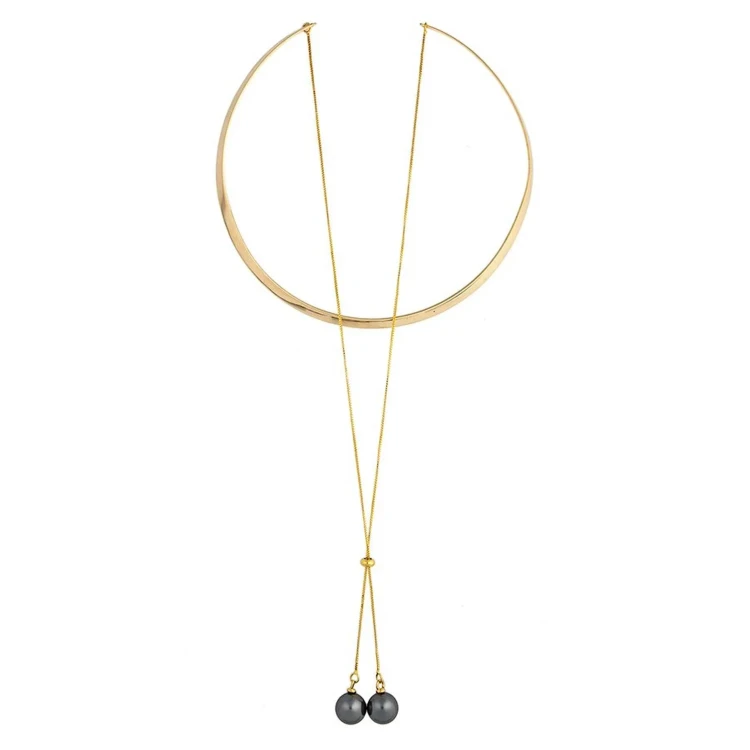 Колье Possebon graphite pearl B0501.3 BW/G