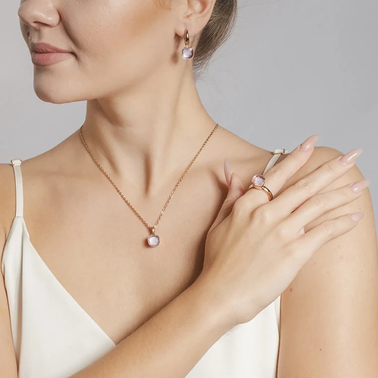 Кольцо Qudo Firenze light rose 16 мм 610277 R/RG